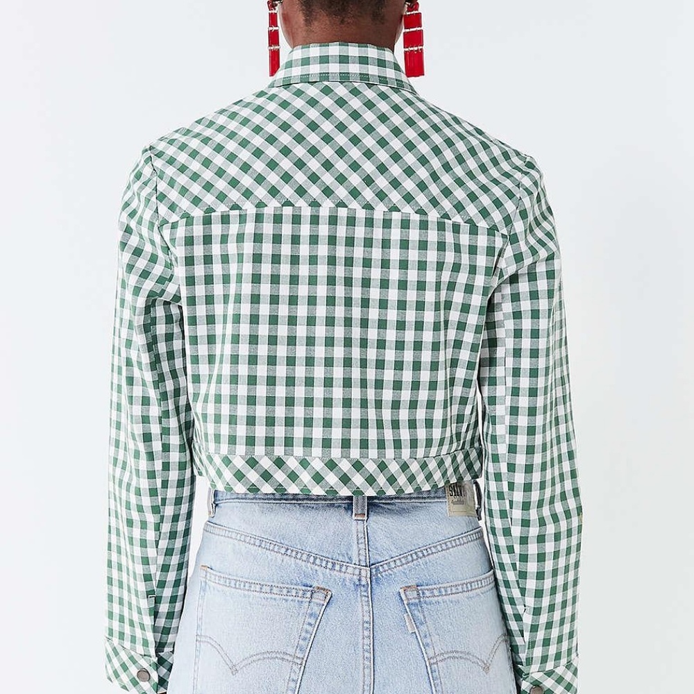 UO gingham jacket cropped - Picture 3 of 3